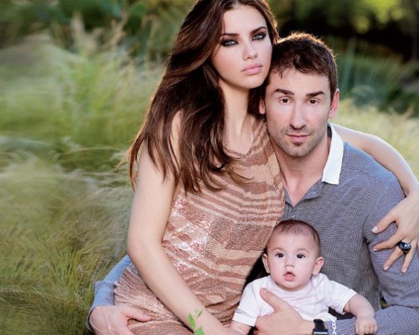 Adriana Lima and Marko Jaric Family photo