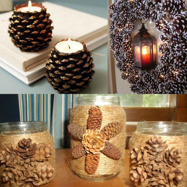 Pine Cone Candel Jars and Lighting