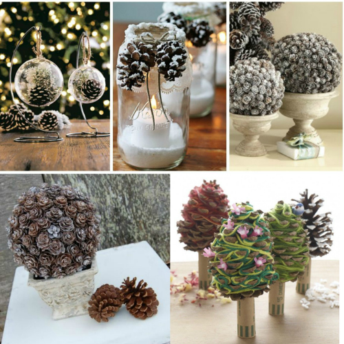 Pine Cone Topiary and Ornaments