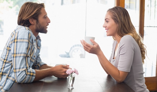 couple taking coffee