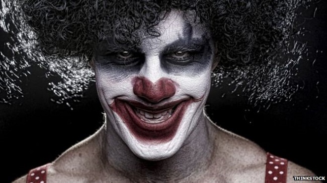 man wearing clown makeup