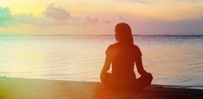 Girl doing meditation