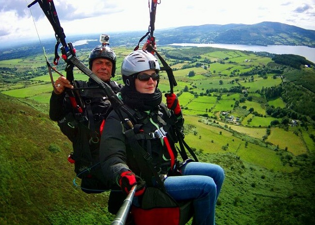 paragliding selfie