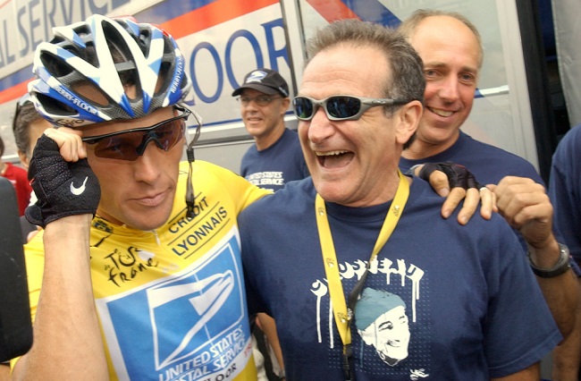 Robin Williams was a cycling fan