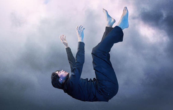 Man falling from sky