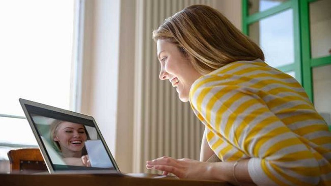 girl on video call