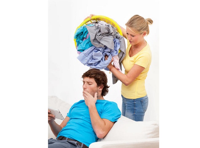 partner dont help in laundry 