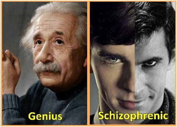 schizophrenics vs geniuses