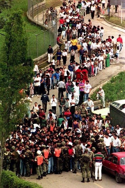 About 25,000 people attended Escobar’s funeral.