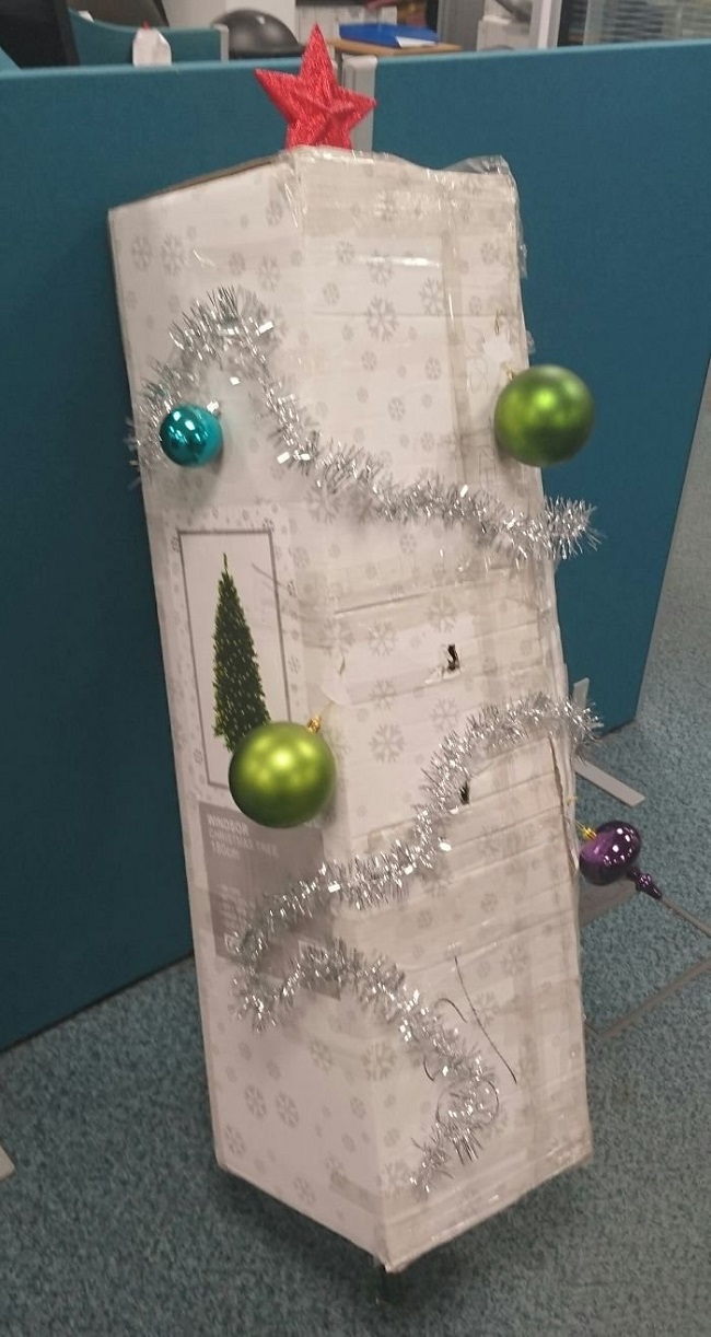 Box is decorated from tip to toe