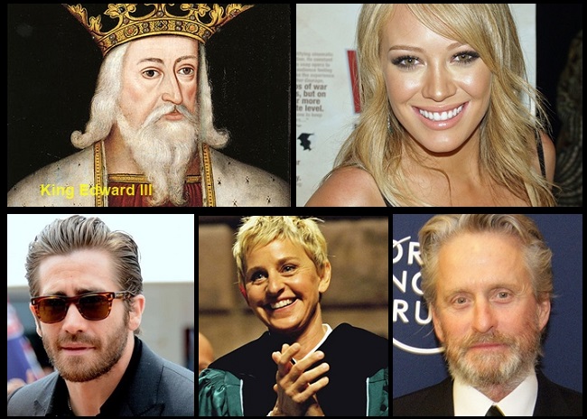 Ellen DeGeneres Michael Douglas Hillary Duff and Jake Gyllenhall and King Edward III Ellen DeGeneres Michael Douglas Hillary Duff and Jake Gyllenhall and King Edward III