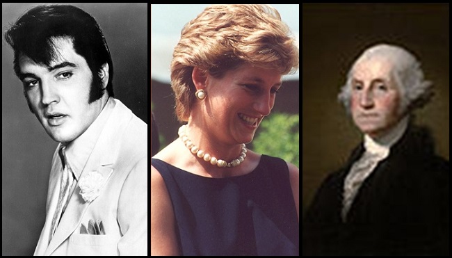 Elvis Presley  George Washington and Lady Diana Spencer