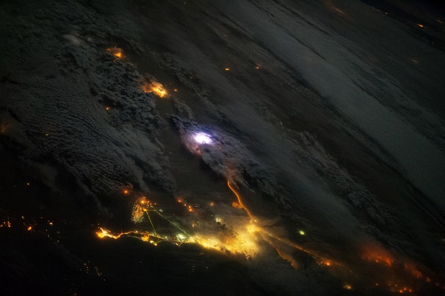 Lightening as seen from the ISS