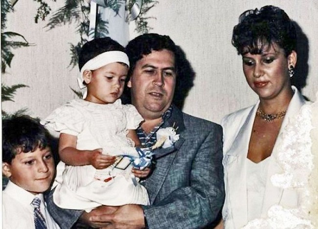 Pablo Escobar with wife