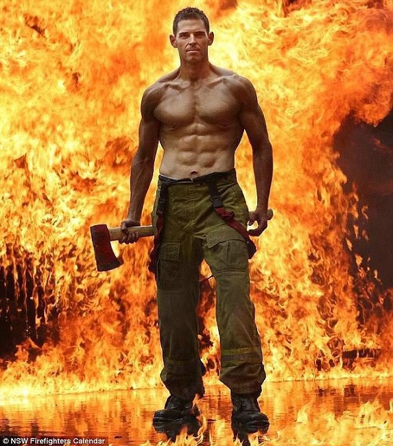 Sam rouen as firefighter