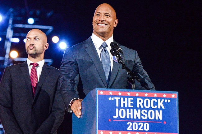 the rock johnson for presidential election 