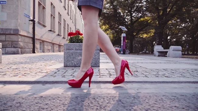 A beautiful walk in heels