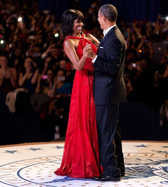 Barack and His Wife Dancing Together