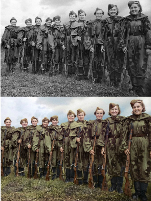 Group photo of russian snipers