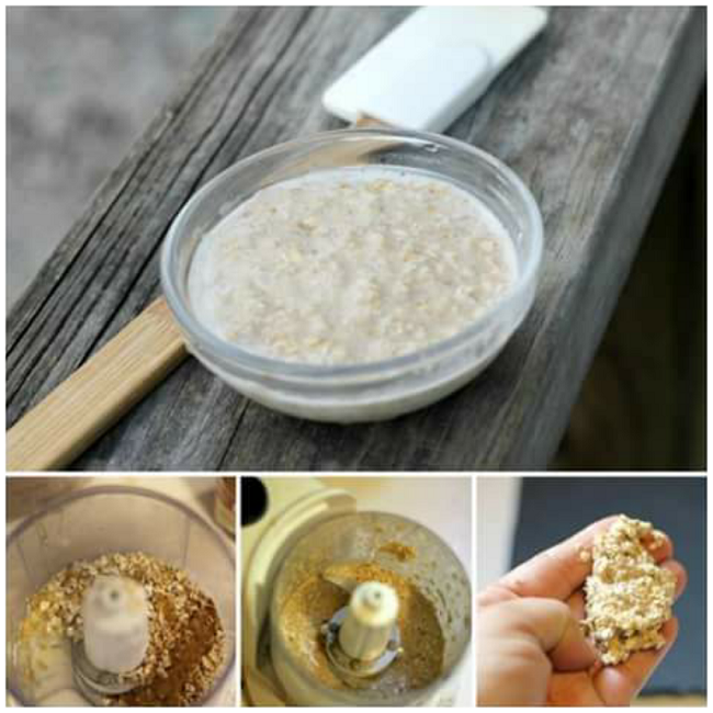 Oatmeal honey yogurt and olive oil