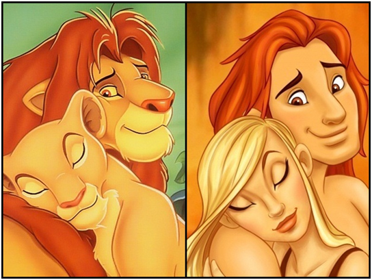 Simba and Nala, Lion King