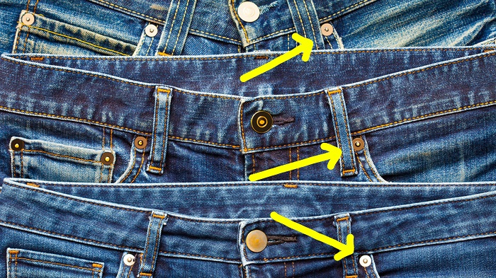 The Rivets on the pockets of Jeans