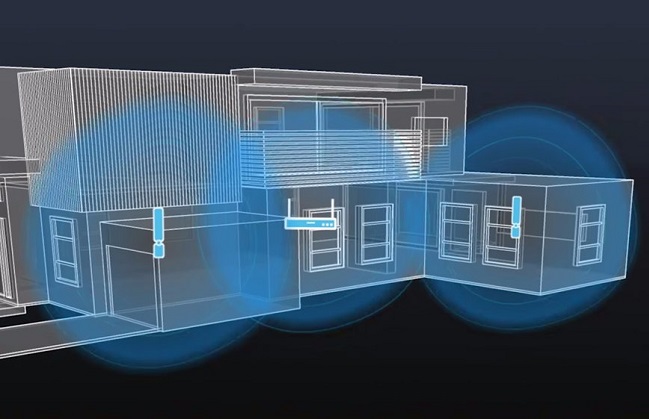 electromagnetic waves emitted by the routers