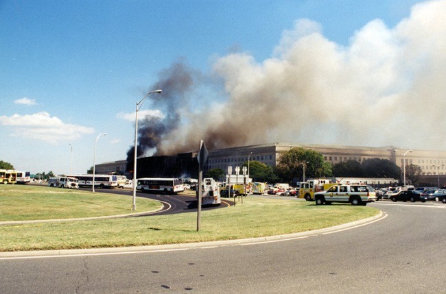 long shot view of the damage