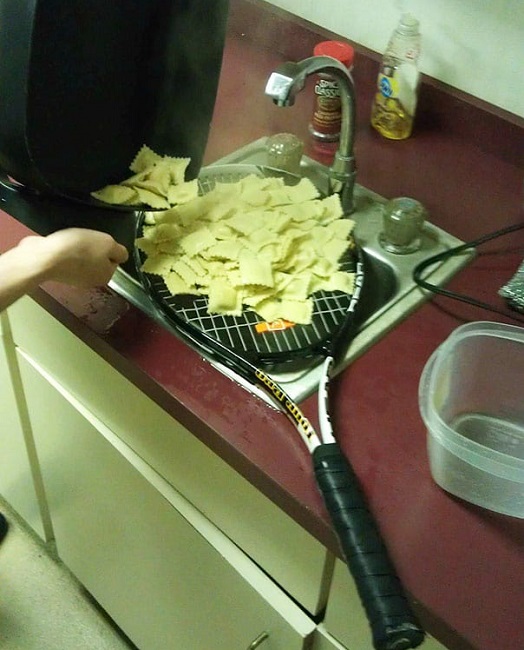 Engineer making pasta 