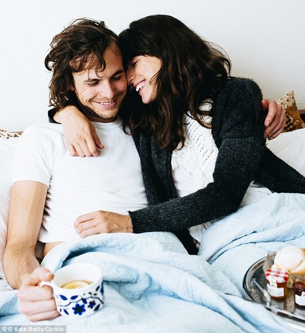 Happy Couples in the bed