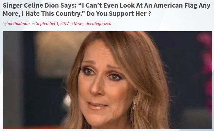 fake quote of Celine Dion