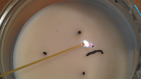 use Spaghetti to light candles