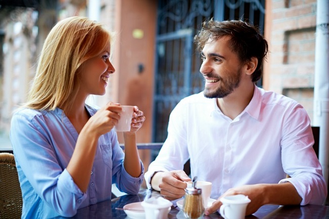 A woman loves it when her man offers coffee