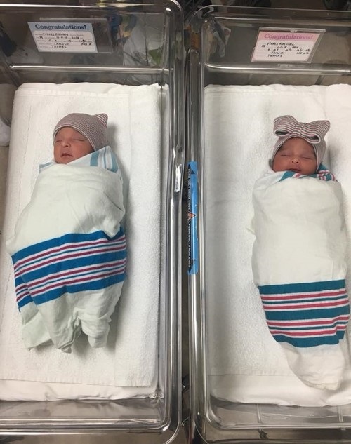 Both babies are healthy and ready to go home