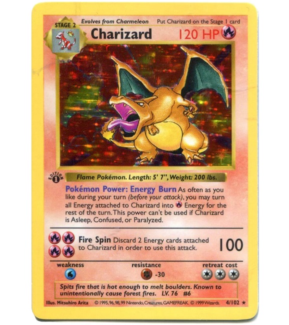 Charizard, Base Set First Edition (English