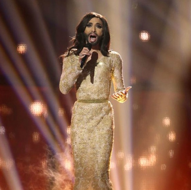 Conchita is seen performing ‘Rise Like a Phoenix’