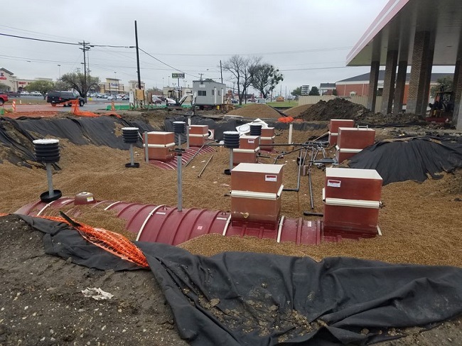 Gas station underground