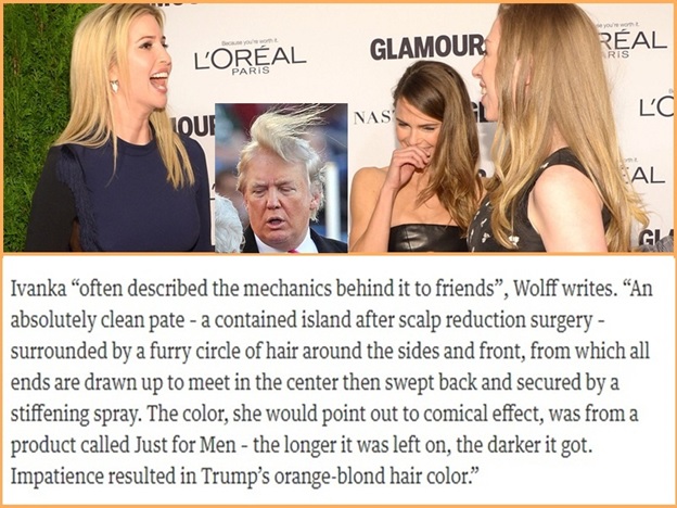 Ivanka on the Presidents weird hairstyle