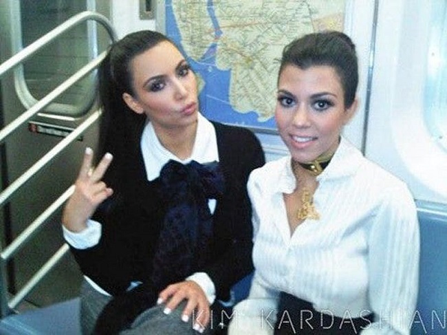 Kim and Kourtney Kardashian