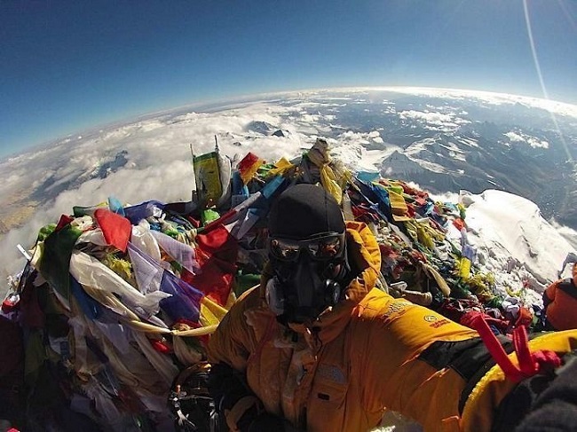 The top of Mount Everest