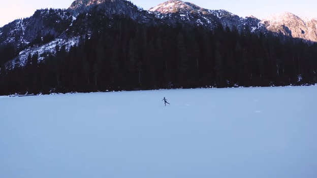 woman skating on ice