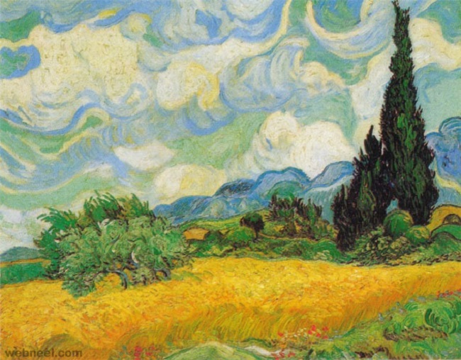 A Wheatfield with Cypresses, Van Gogh, $84.1 million