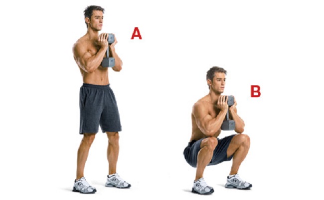 Dumbbell Goblet Box Squat