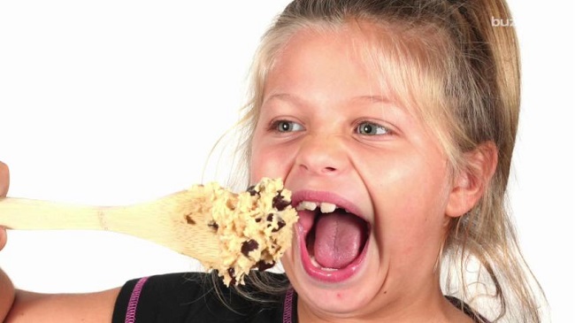 Eating cookie dough