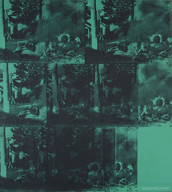 Green Car Crash (Green Burning Car I), Andy Warhol, $71.7 million Green Car Crash (Green Burning Car I), Andy Warhol, $71.7 million