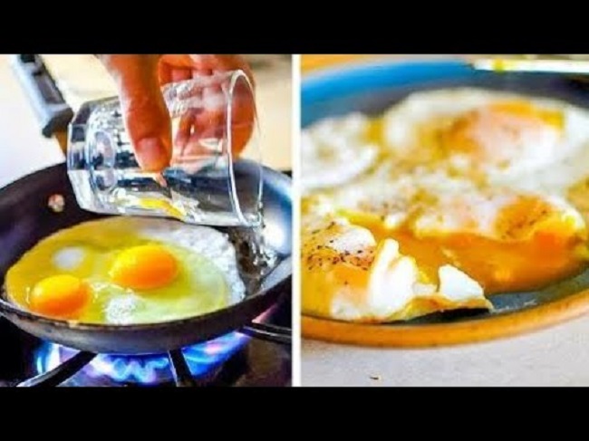 Making basted eggs the perfect way