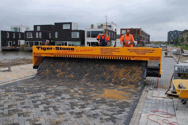 Pavements are not laid manually