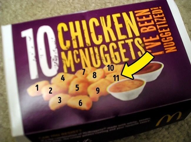 The box of chicken nuggets