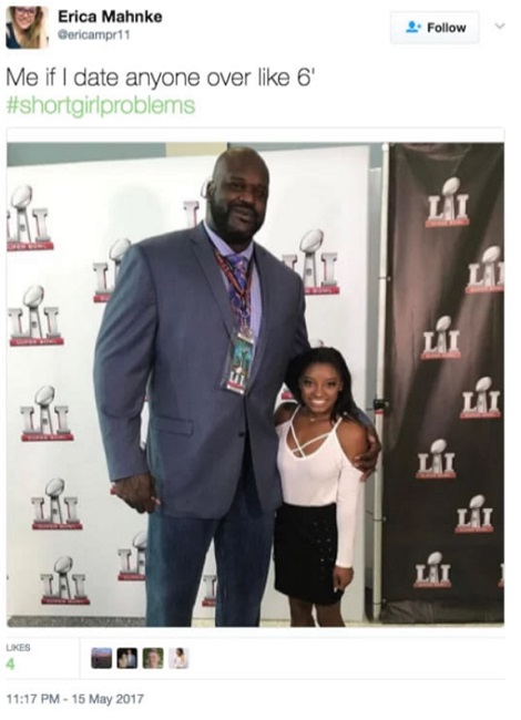 When you stand next to someone tall