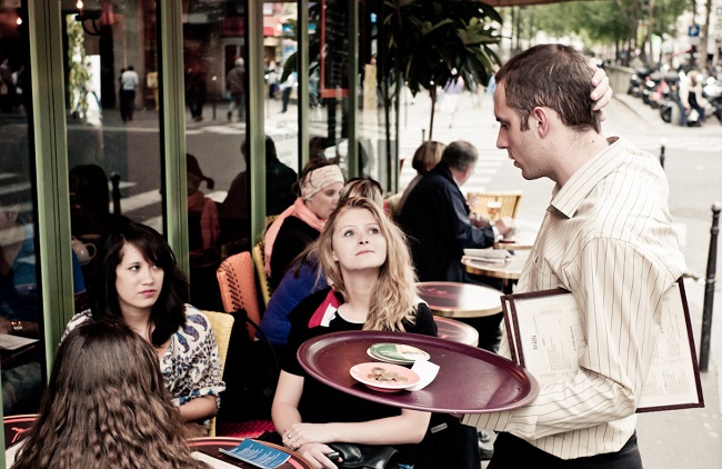 girl behaviour with waiter